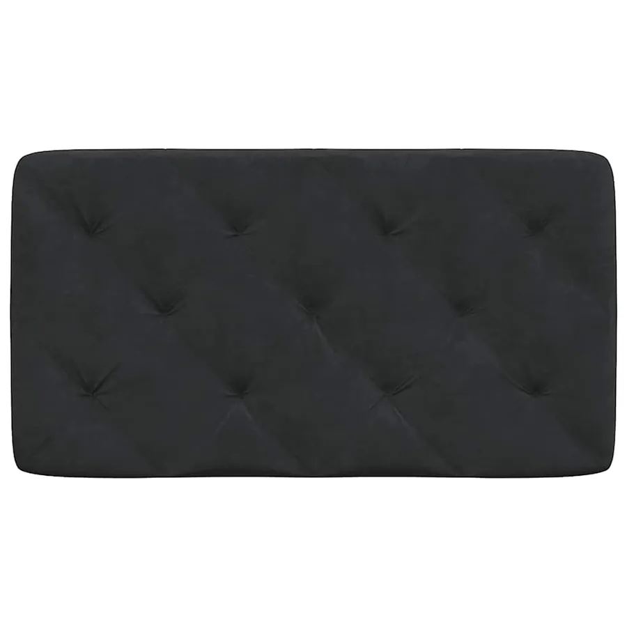 Coussin de tête de lit noir 80 cm velours - 5