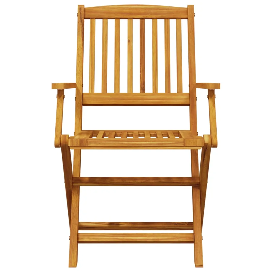 Ensemble de bistro pliable 3 pcs bois d'acacia solide - 6
