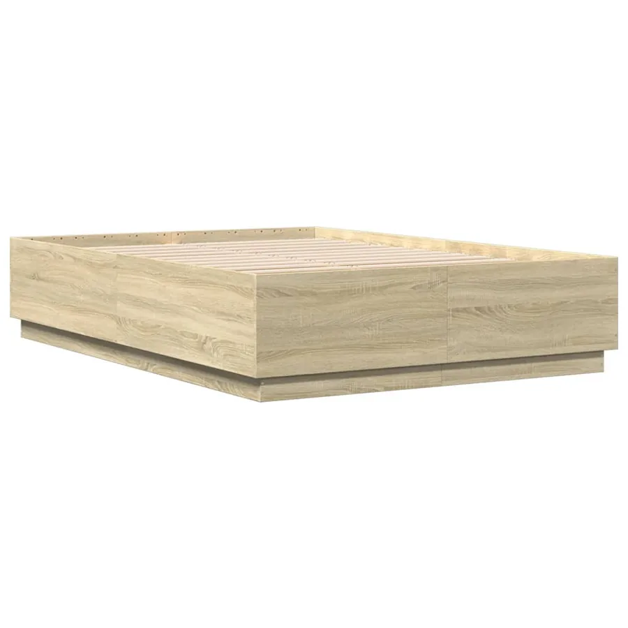 Cadre de lit sans matelas chêne sonoma 120x200 cm - 6