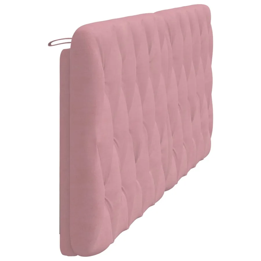 Coussin de tête de lit rose 200 cm velours - 6