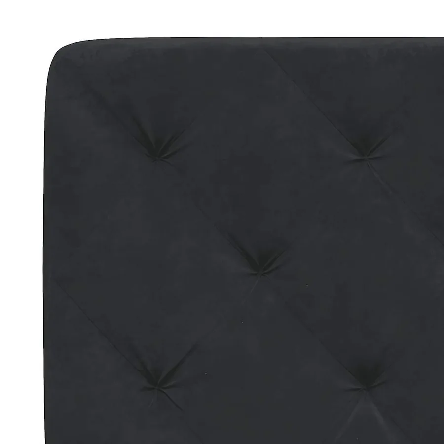 Cadre de lit sans matelas noir 200x200 cm velours - 10