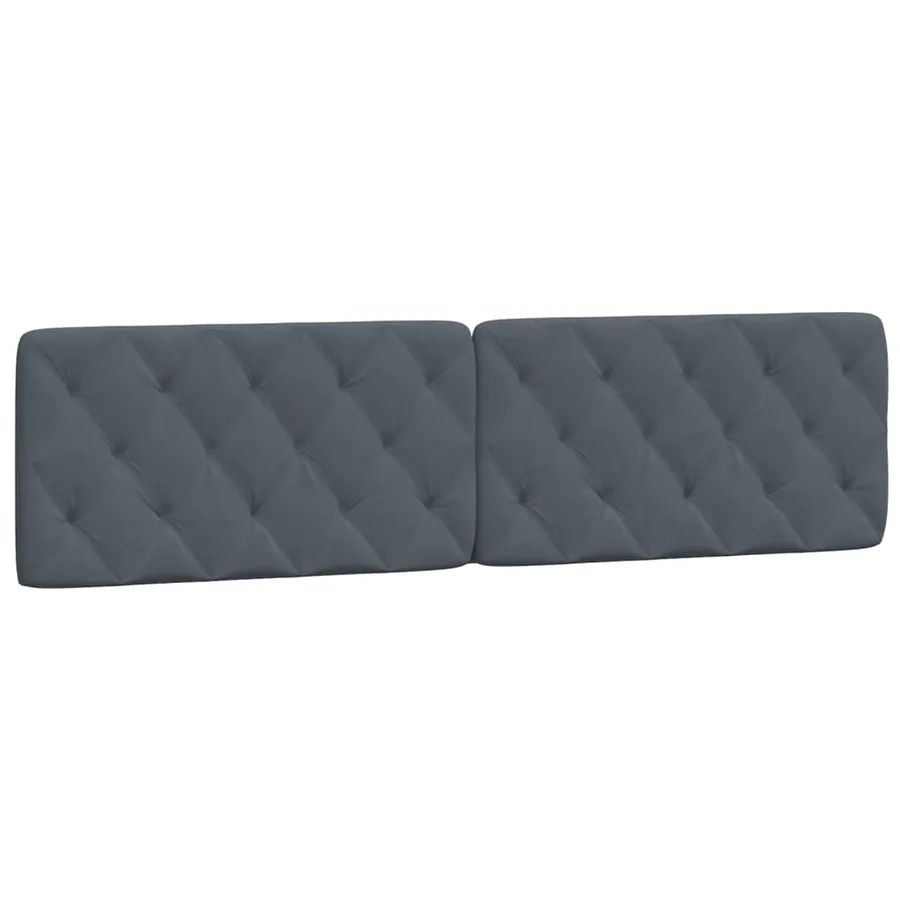 Cadre de lit avec LED sans matelas gris foncé 200x200 cm velours - 9