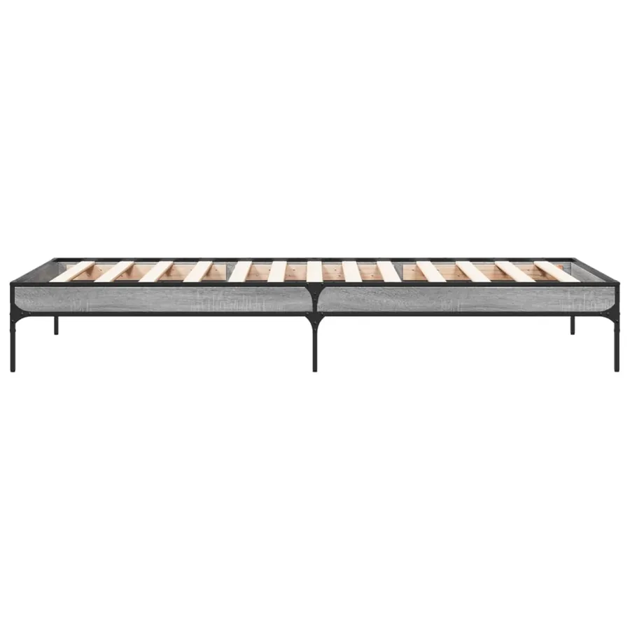 Cadre de lit sans matelas sonoma gris 90x200 cm - 5