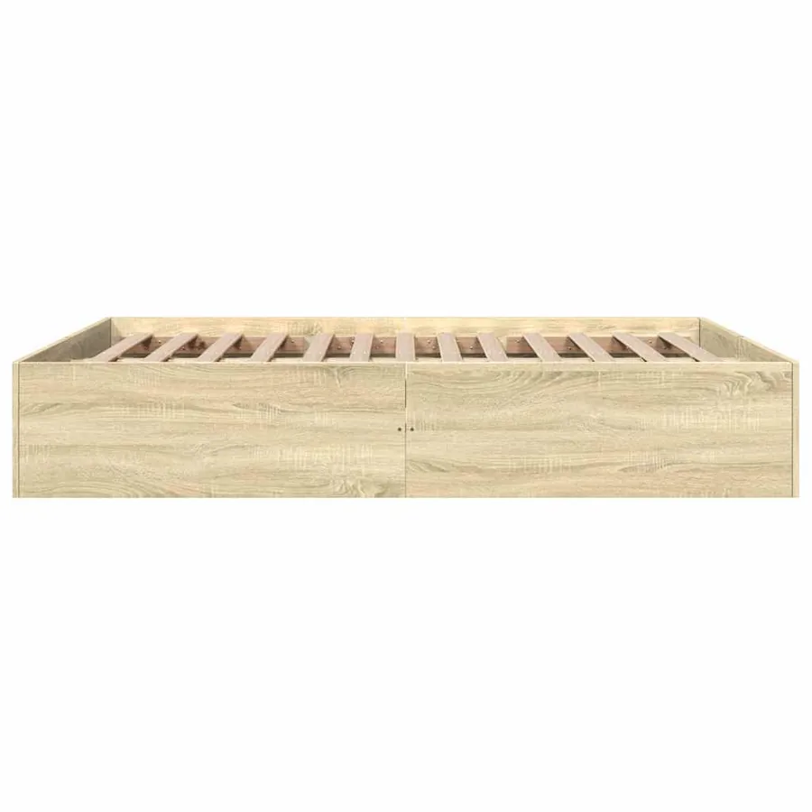 Cadre de lit sans matelas chêne sonoma 150x200 cm - 5