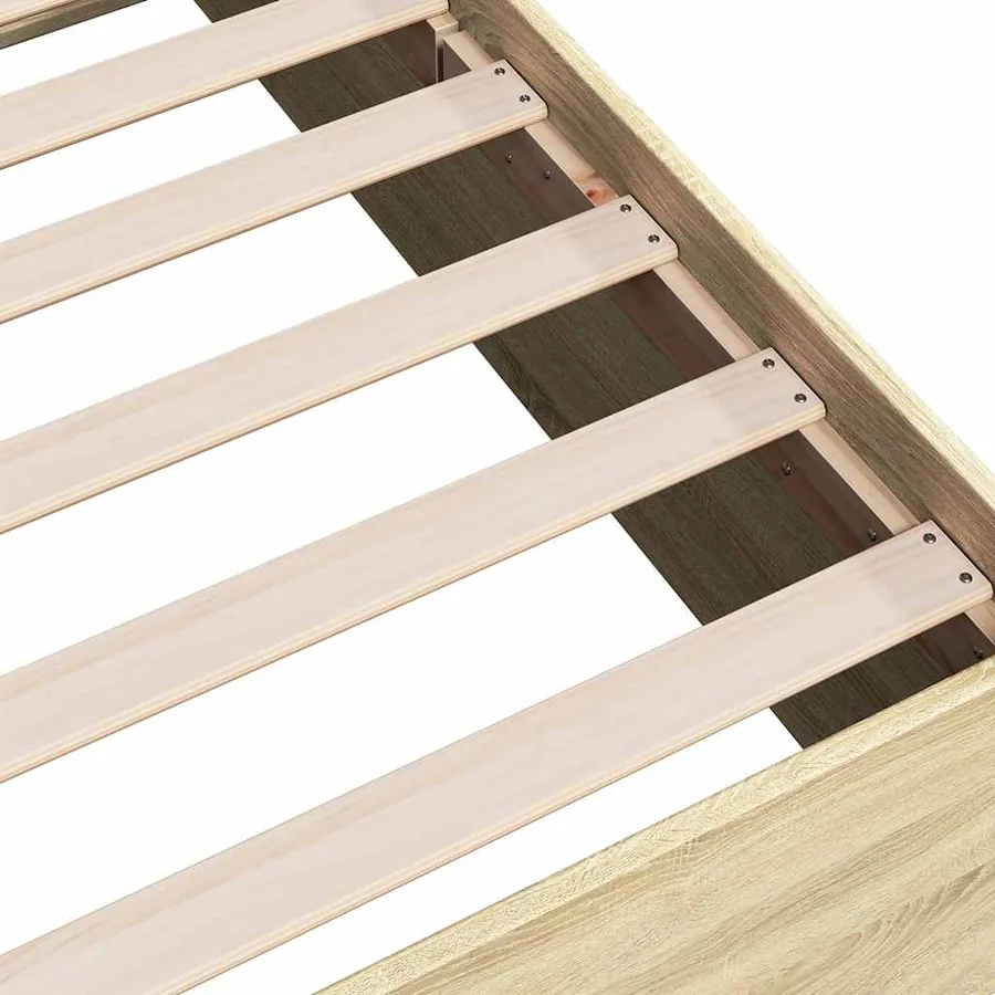 Cadre de lit sans matelas chêne sonoma 150x200 cm - 7