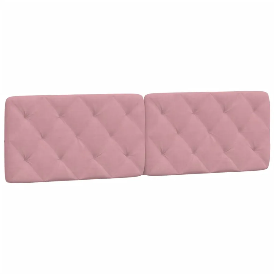 Coussin de tête de lit rose 180 cm velours - 2
