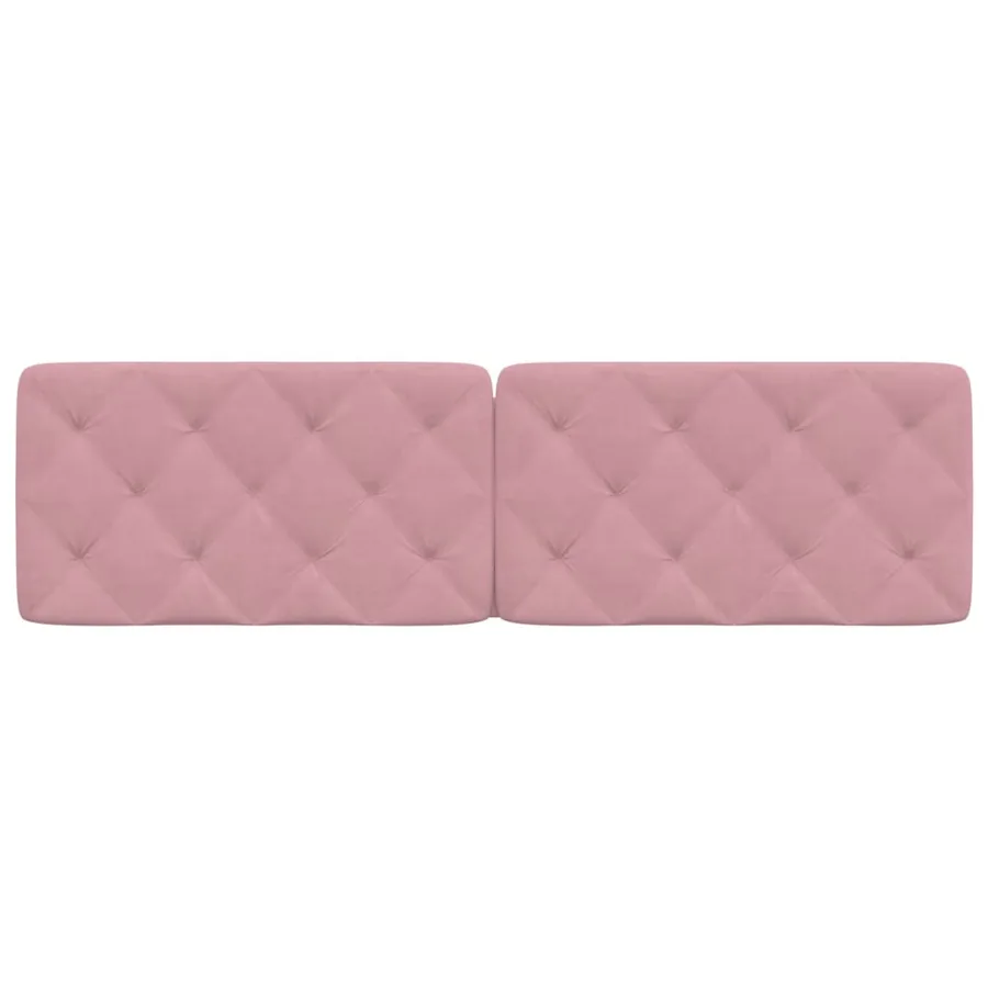 Coussin de tête de lit rose 180 cm velours - 5