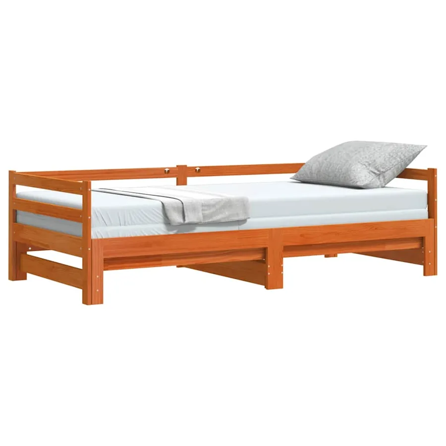 Lit de jour et lit gigogne sans matelas 90x190 cm bois massif - 4