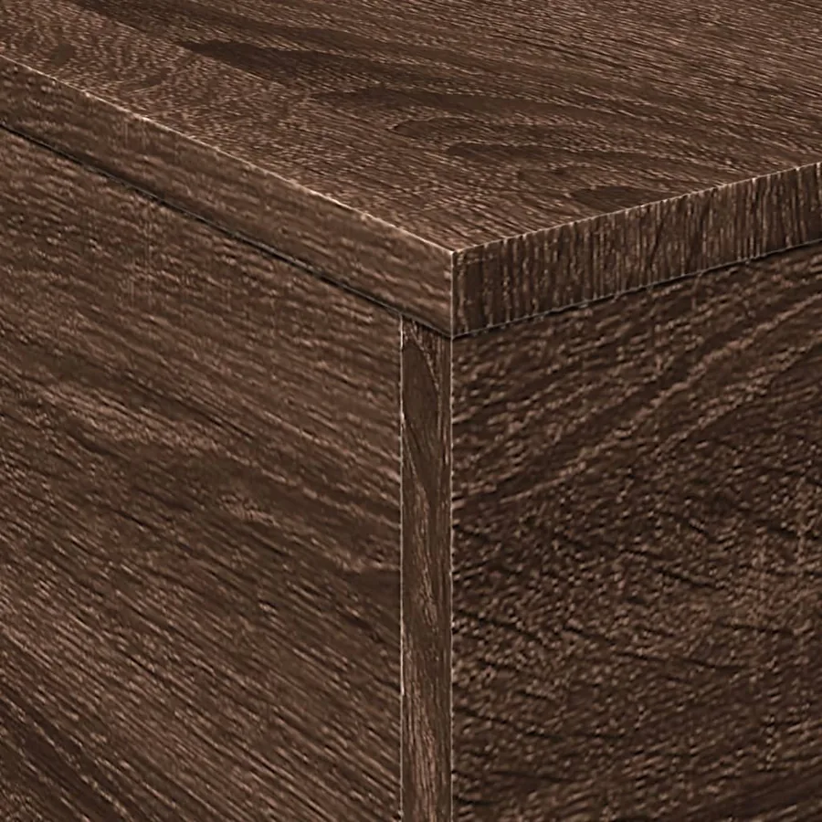 Table basse avec lumières LED chêne marron 50x50x40 cm - 10