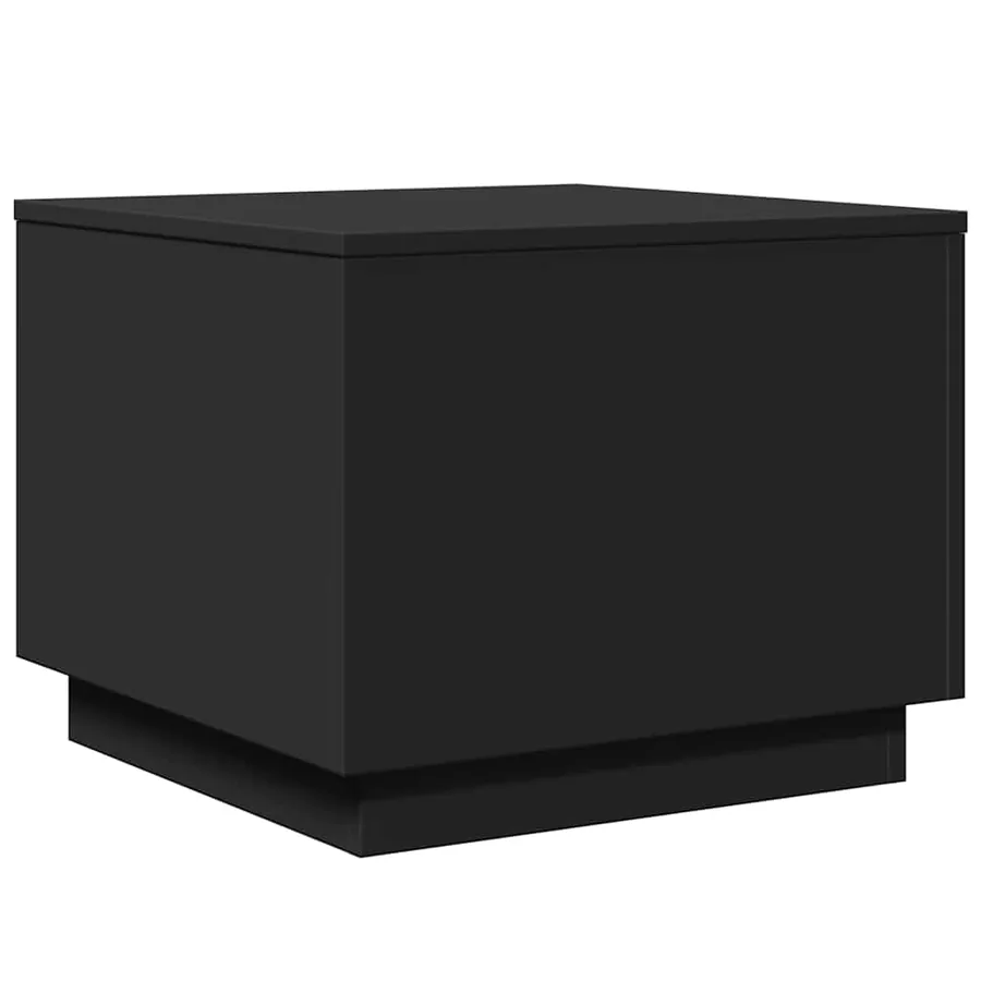 Table basse avec lumières LED noir 50x50x40 cm - 3
