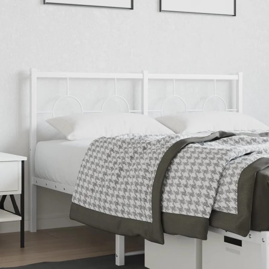 Tête de lit de remplacement métal blanc 140 cm