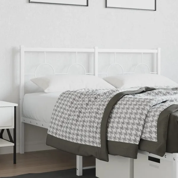 Tête de lit de remplacement métal blanc 140 cm