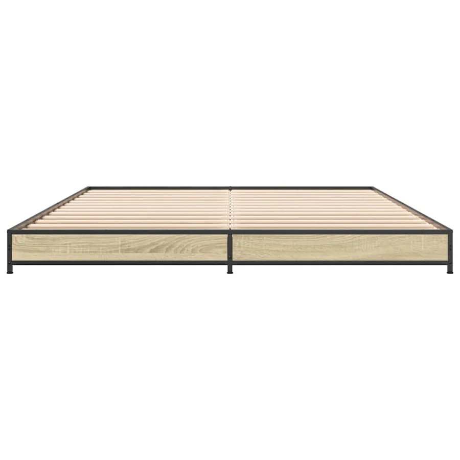 Cadre de lit sans matelas chêne sonoma 120x200 cm - 4