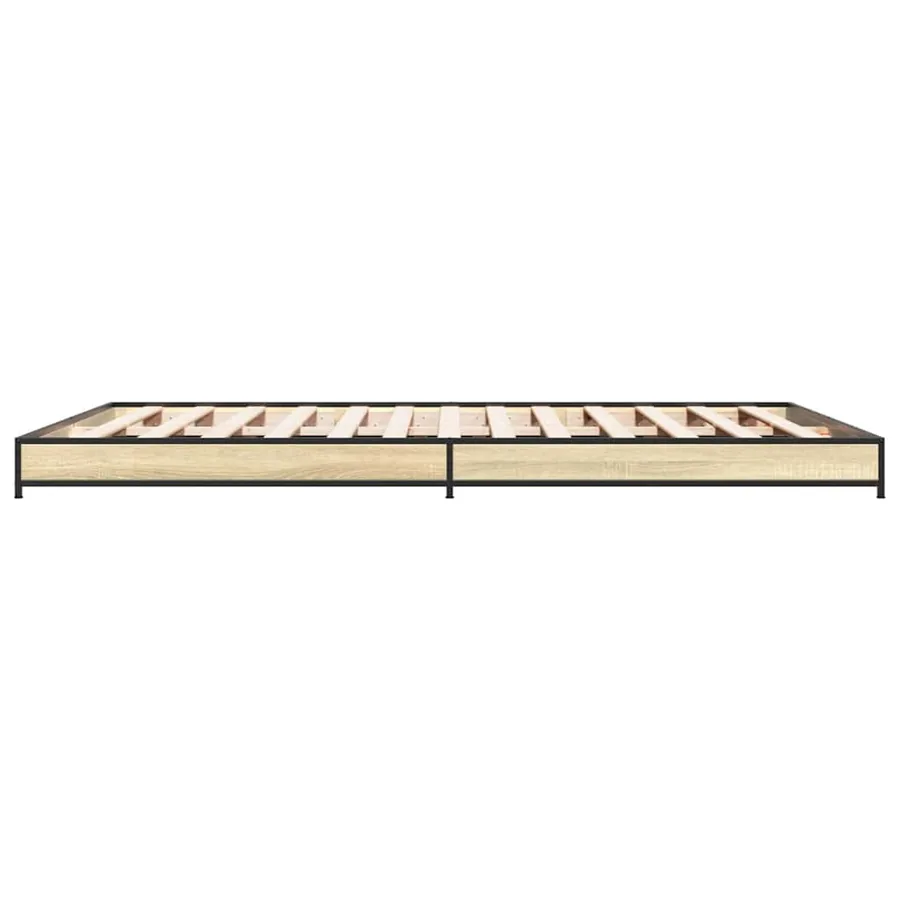 Cadre de lit sans matelas chêne sonoma 120x200 cm - 5