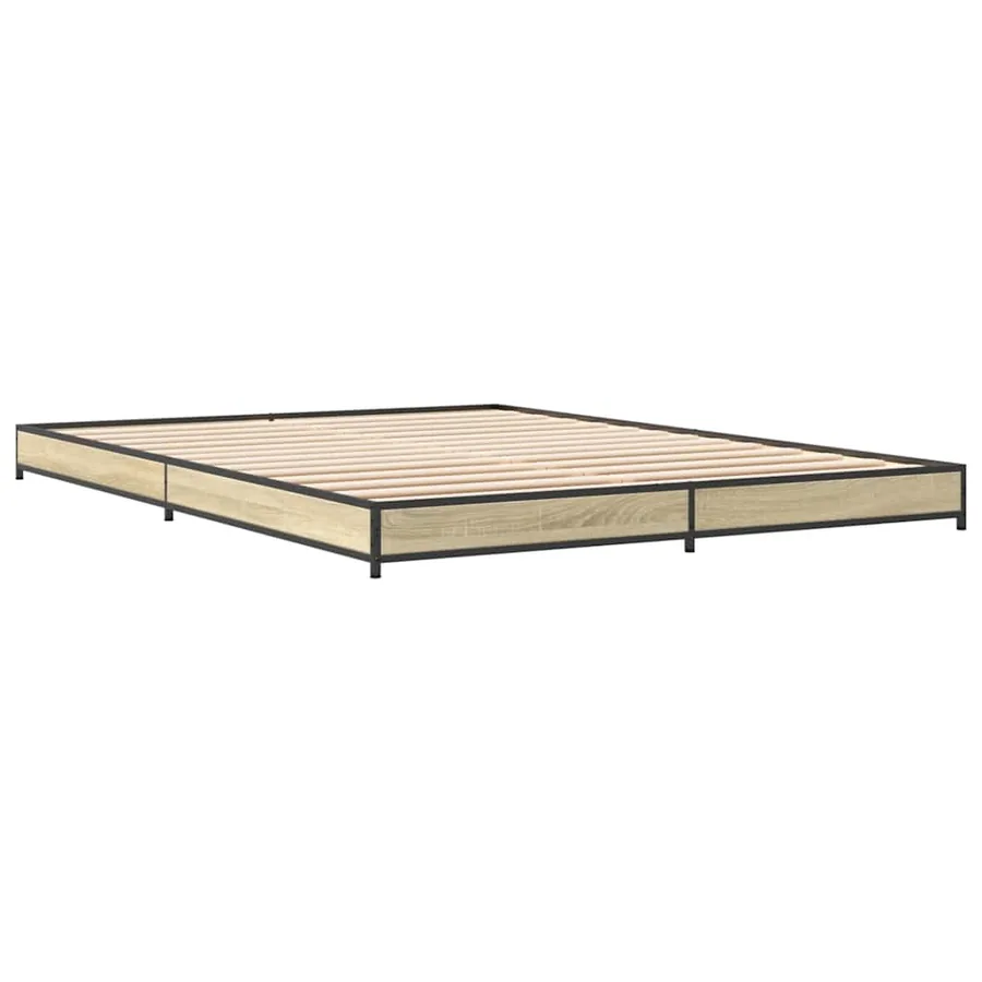 Cadre de lit sans matelas chêne sonoma 120x200 cm - 6