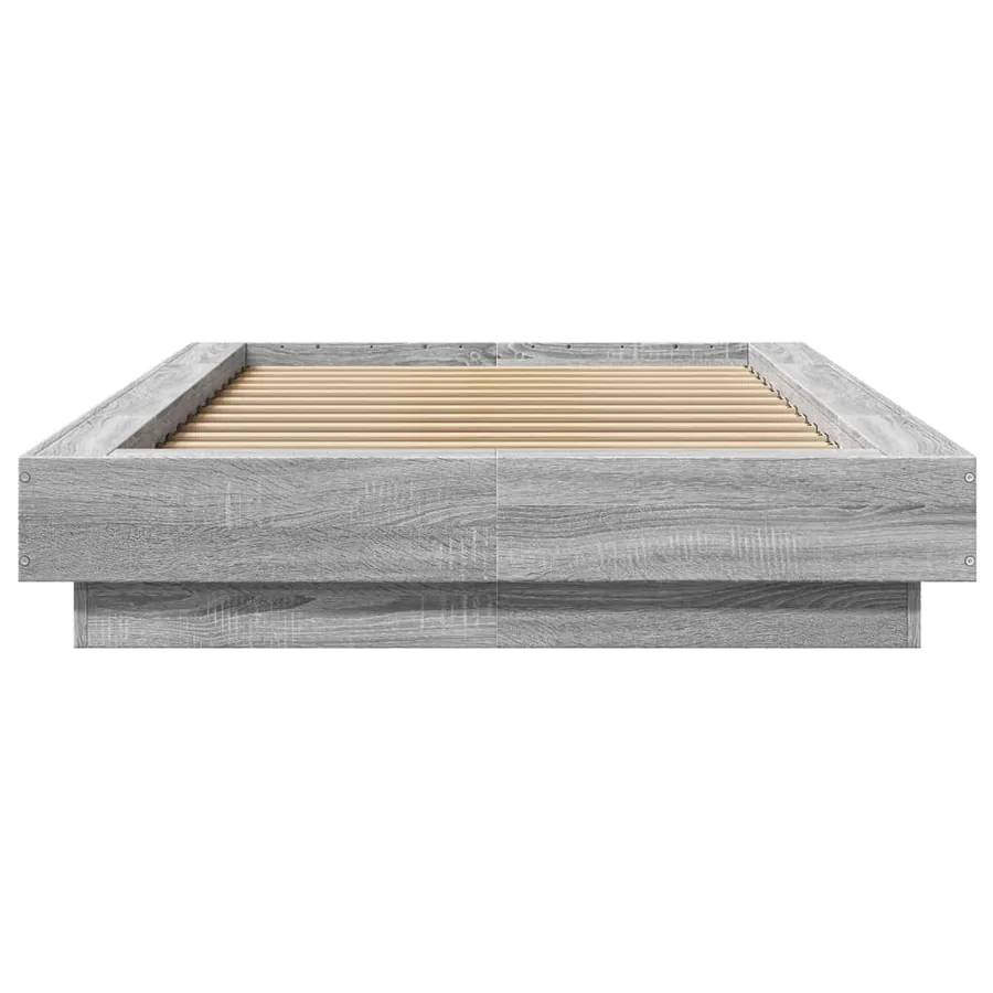 Cadre de lit sans matelas sonoma gris 90x200 cm - 4