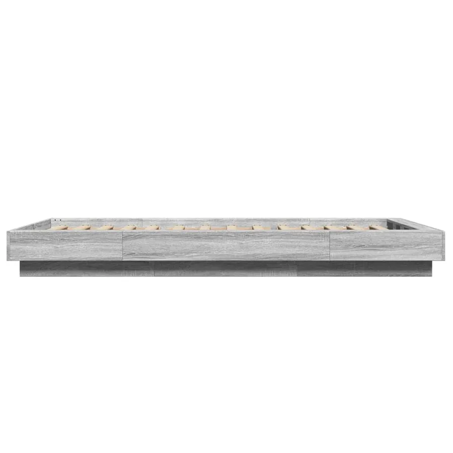 Cadre de lit sans matelas sonoma gris 90x200 cm - 5