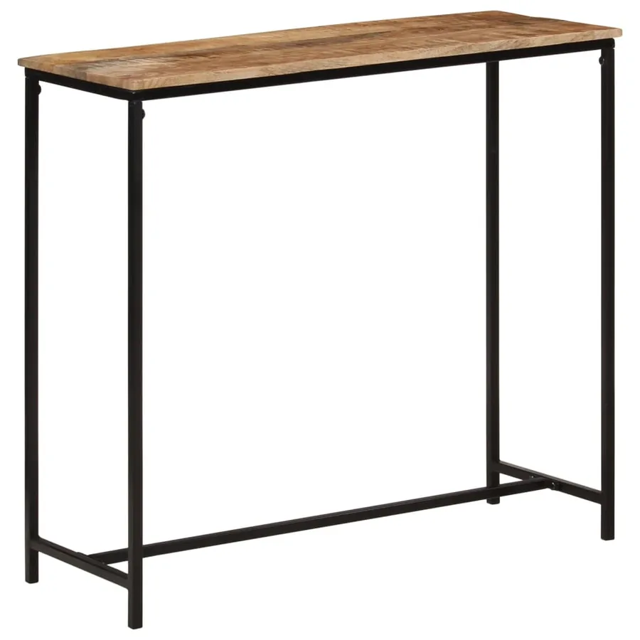 Table console 80x30x74 cm bois massif de manguier et fer - 10