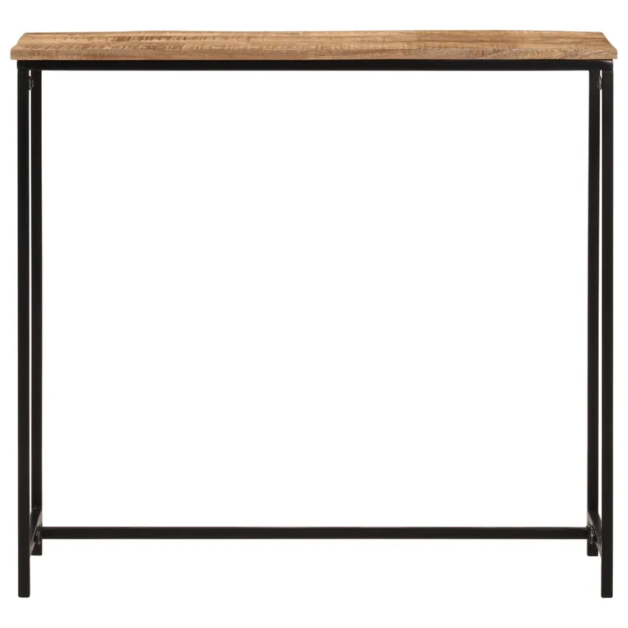 Table console 80x30x74 cm bois massif de manguier et fer - 2