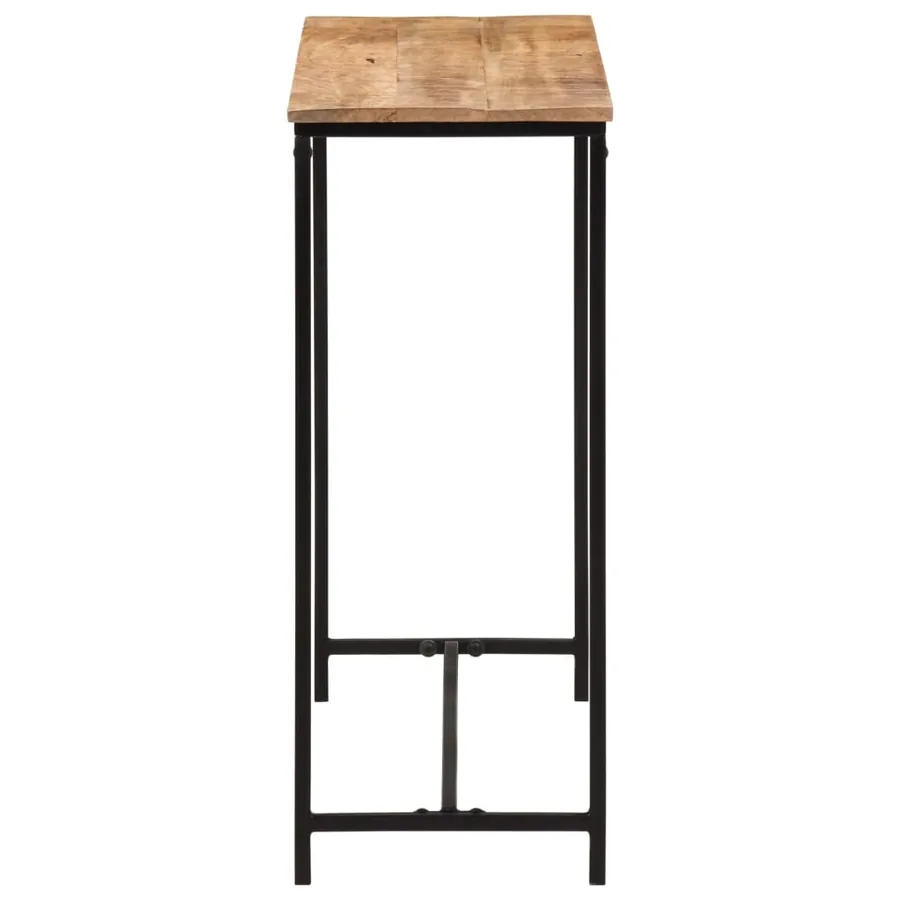 Table console 80x30x74 cm bois massif de manguier et fer - 3