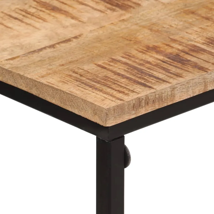 Table console 80x30x74 cm bois massif de manguier et fer - 4