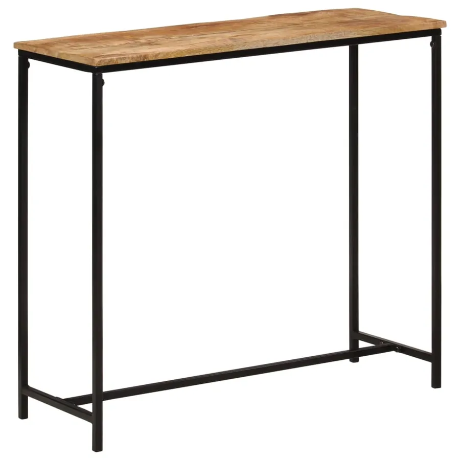Table console 80x30x74 cm bois massif de manguier et fer - 9