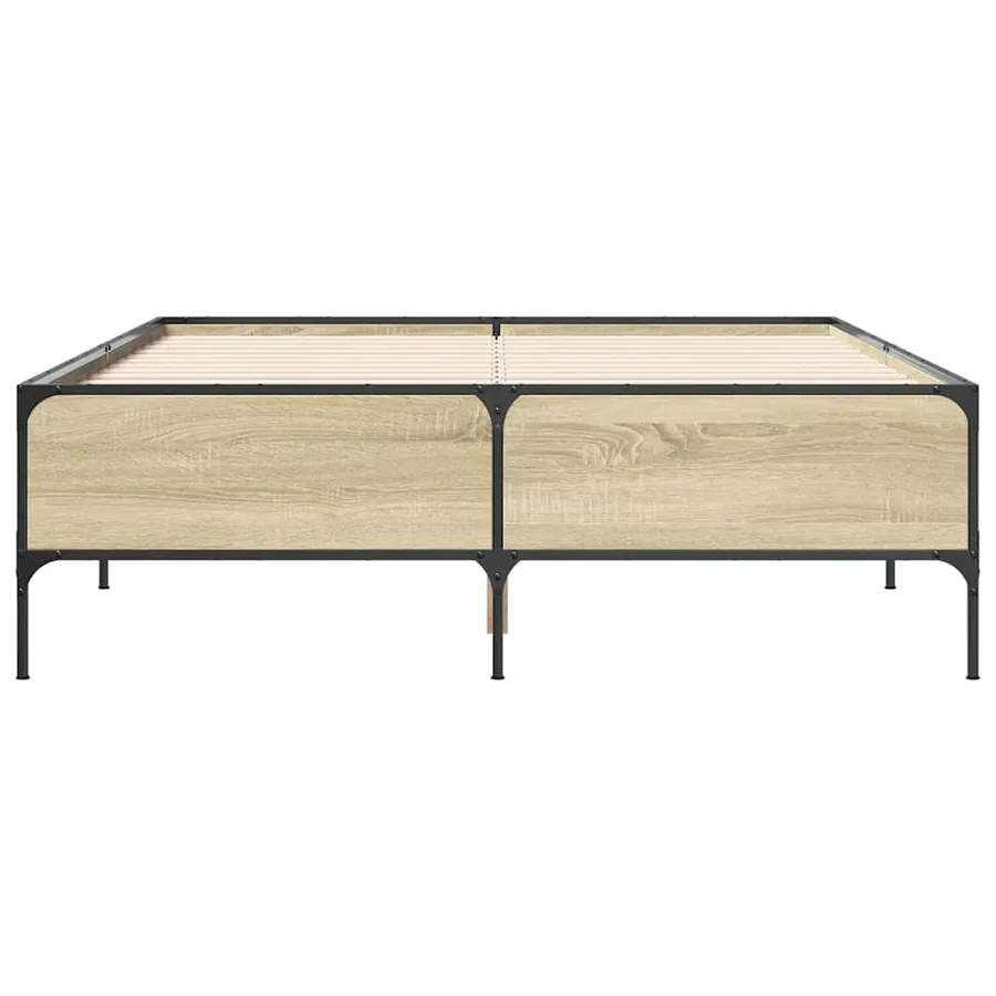 Cadre de lit sans matelas chêne sonoma 120x200 cm - 4