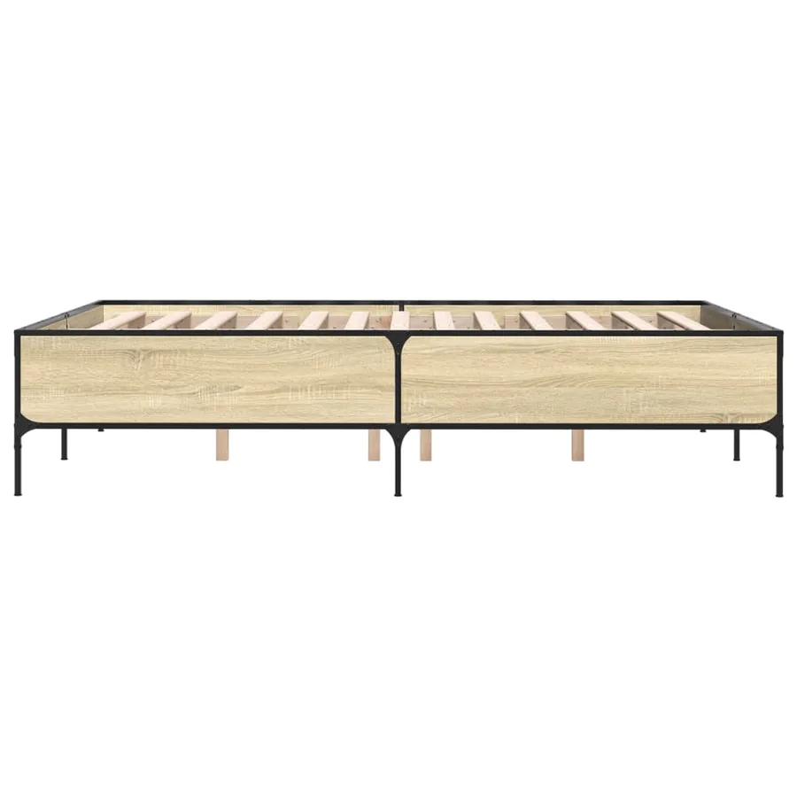 Cadre de lit sans matelas chêne sonoma 120x200 cm - 5
