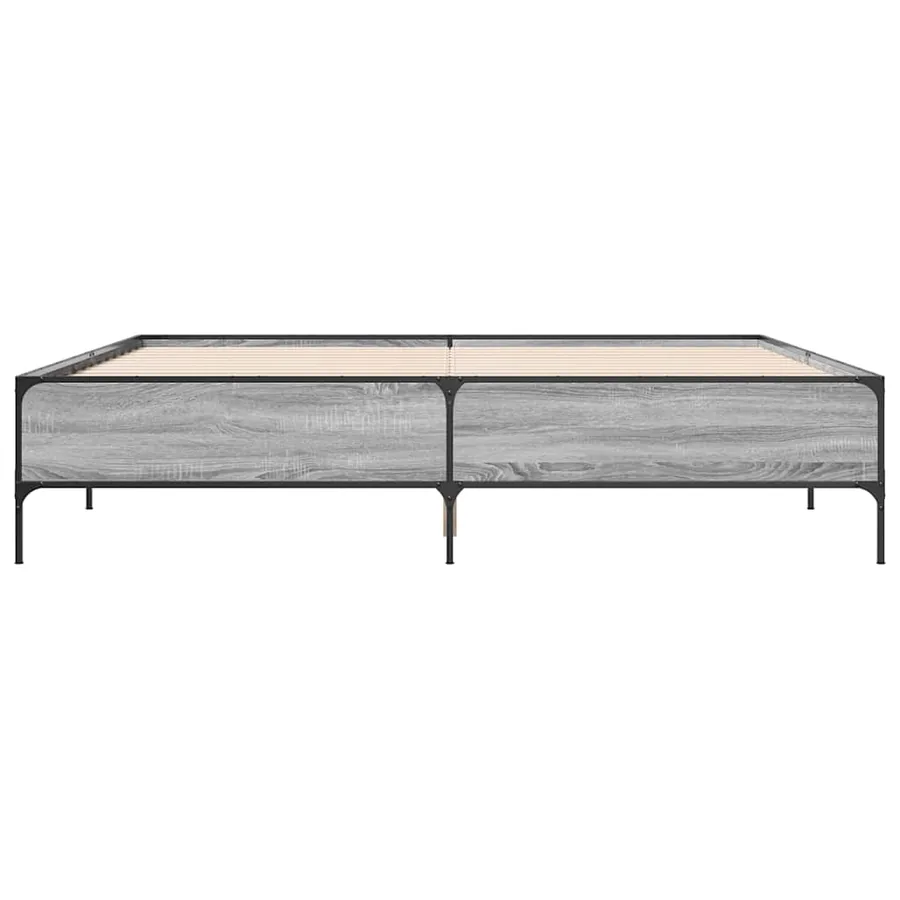 Cadre de lit sans matelas sonoma gris 180x200 cm - 5