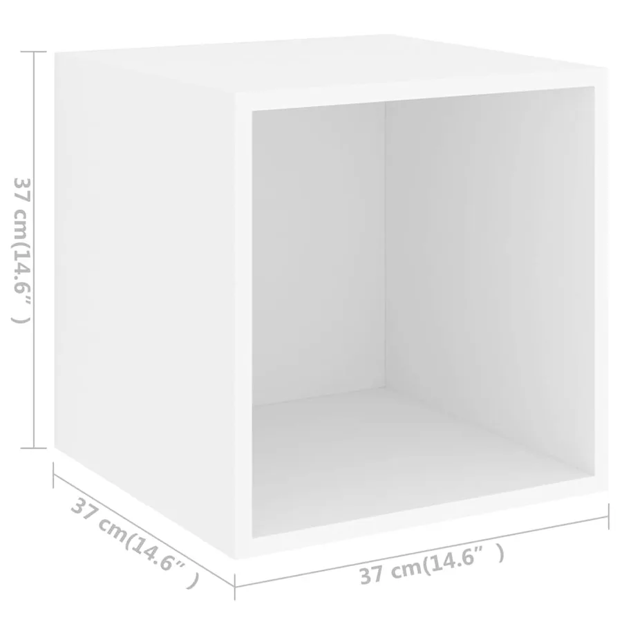 Ensemble de meuble TV 5 pcs Blanc Bois d'ingénierie - 6