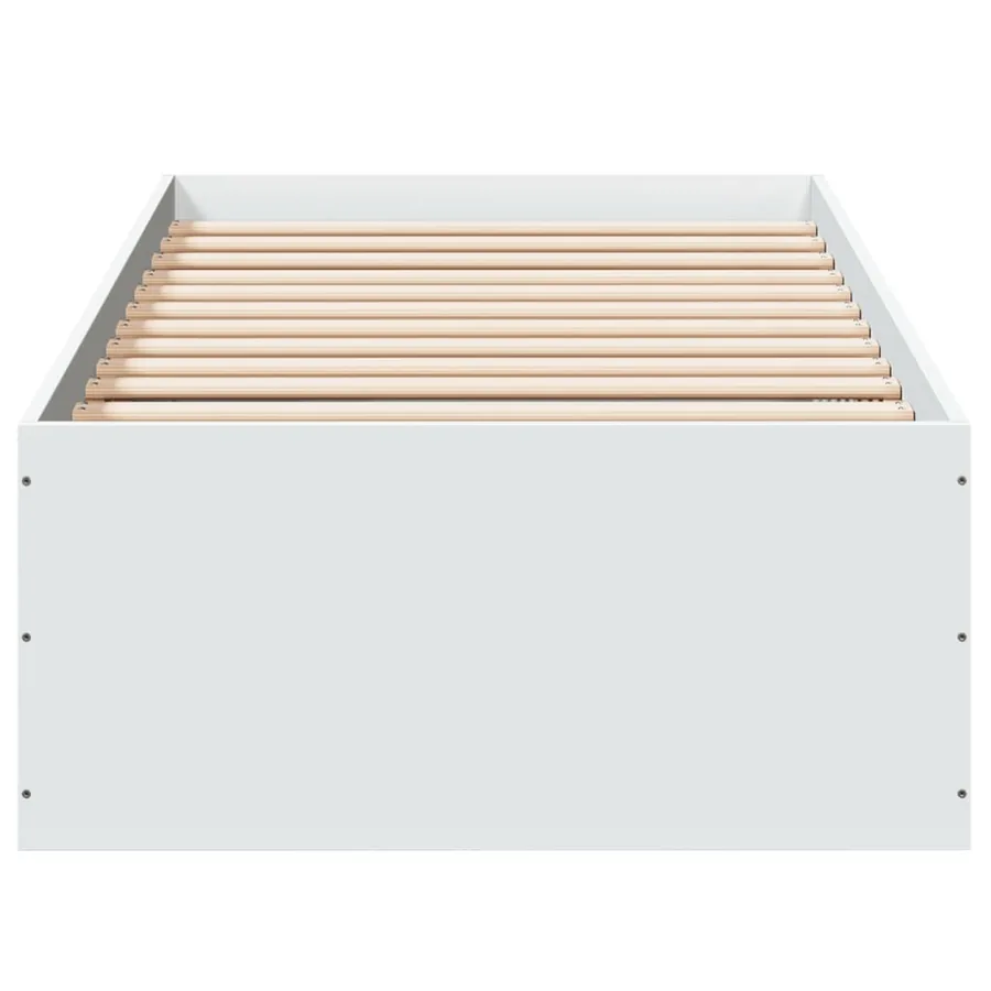 Cadre de lit sans matelas blanc 100x200 cm - 4