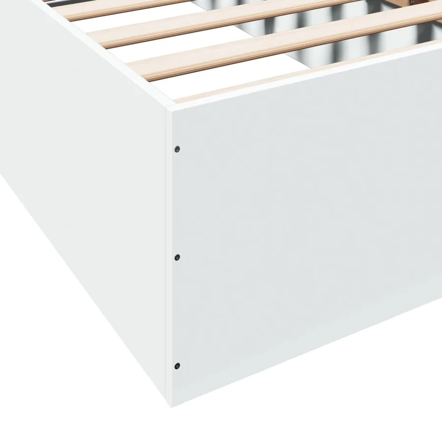 Cadre de lit sans matelas blanc 100x200 cm - 7