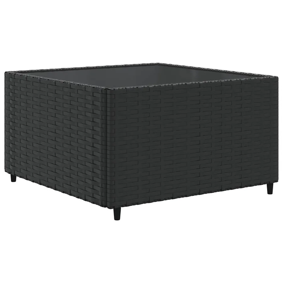 Salon de jardin 7 pcs avec coussins Noir Résine tressée 63 x 63 x 57,5 cm - 49,5 kg - 5