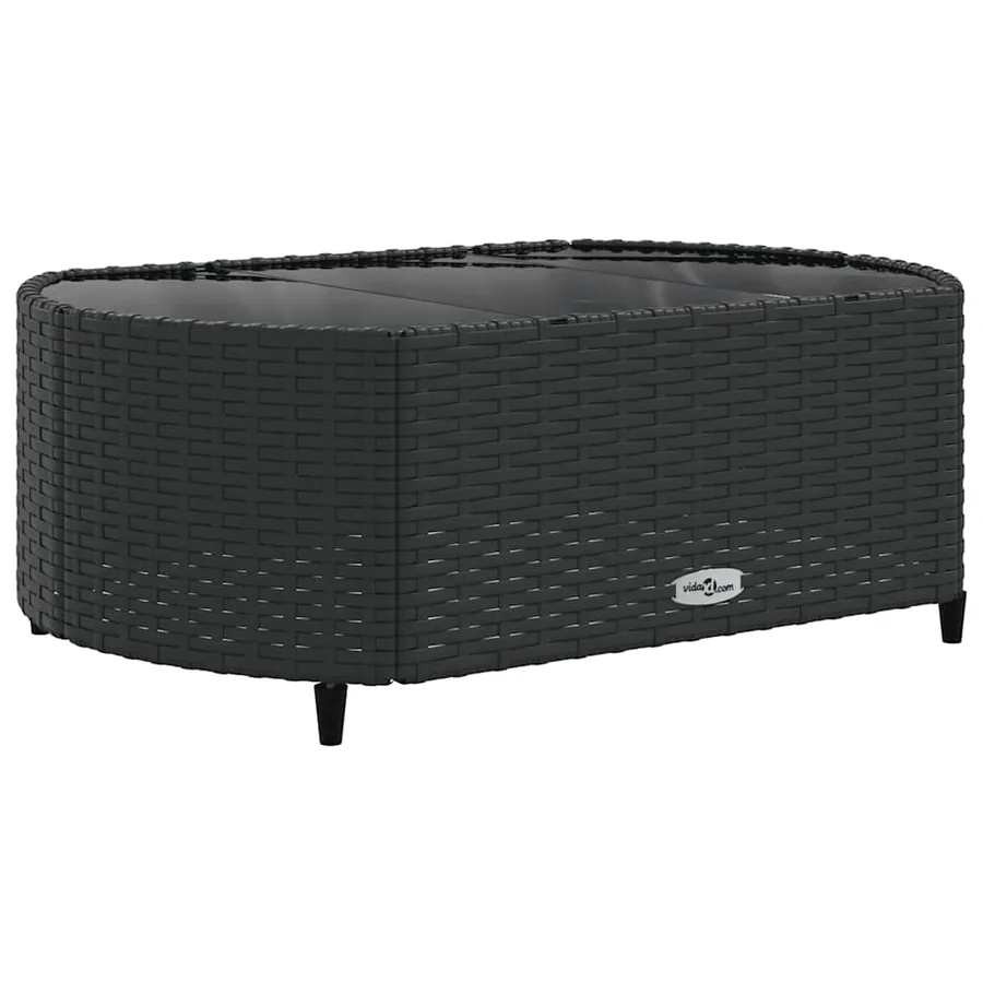 Salon de jardin 6 pcs avec coussins noir résine tressée - 5
