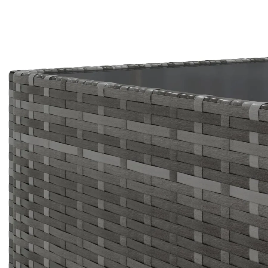 Salon de jardin avec coussins 10 pcs gris résine tressée - 9