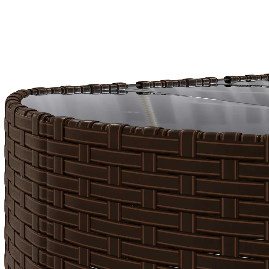 Salon de jardin avec coussins 6 pcs marron résine tressée - 9