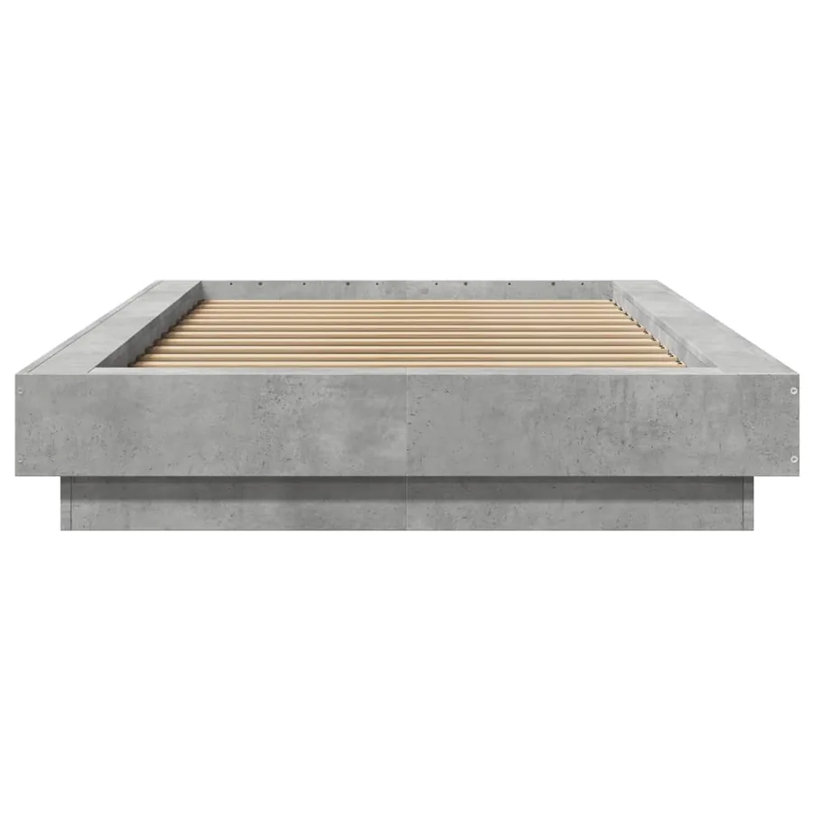 Cadre de lit sans matelas gris béton 90x190 cm - 4