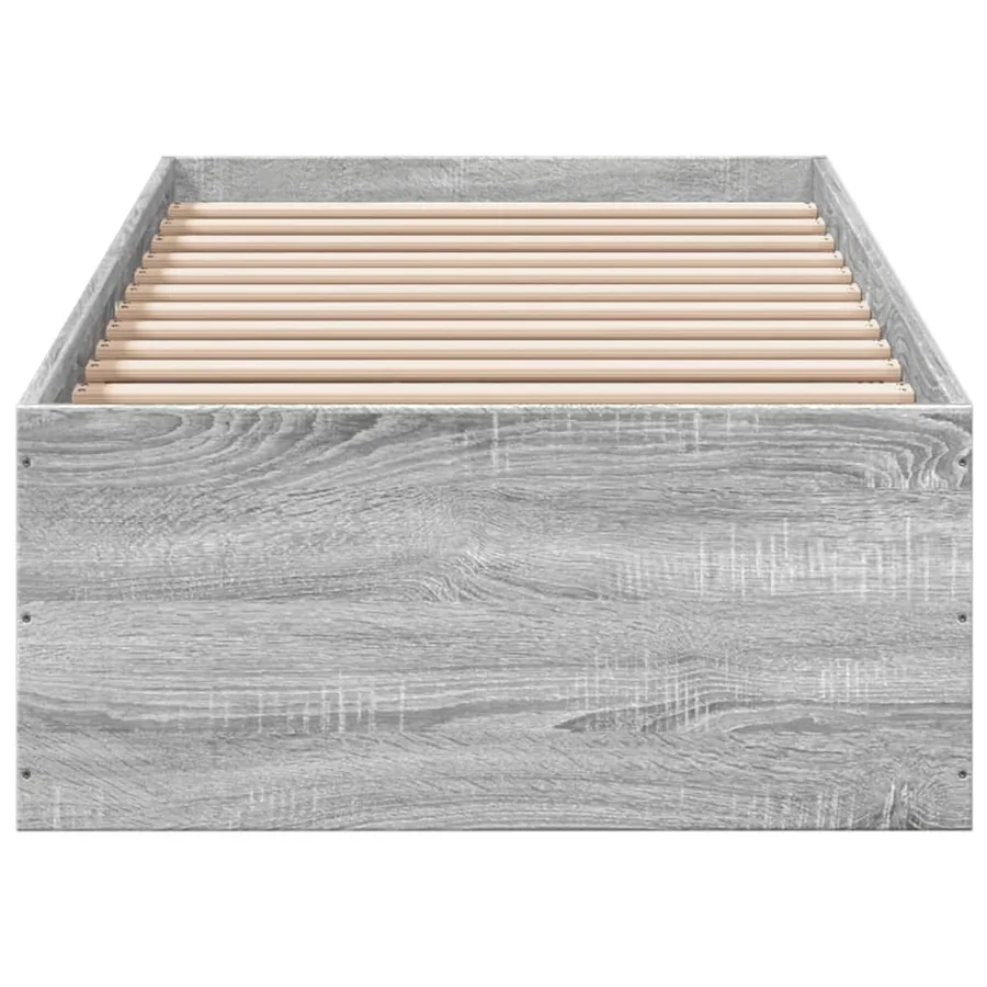 Cadre de lit sans matelas sonoma gris 90x190 cm - 4