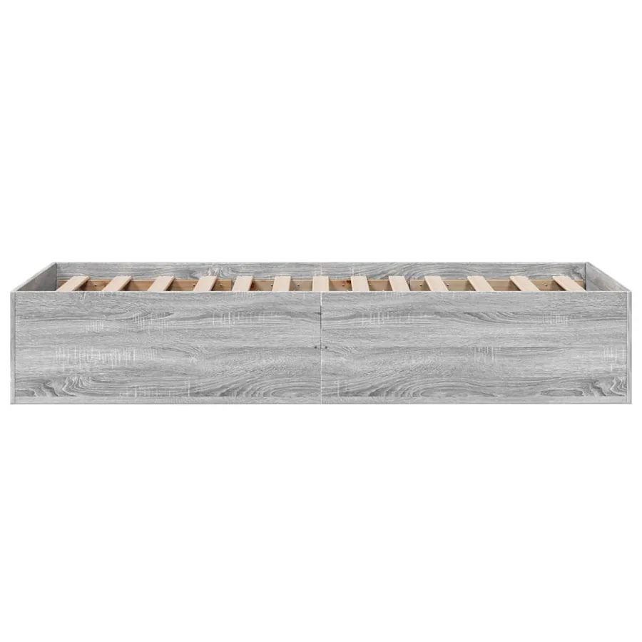 Cadre de lit sans matelas sonoma gris 90x190 cm - 5