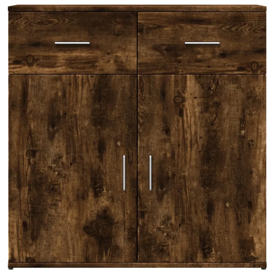 Buffet chêne fumé 79x38x80 cm bois d'ingénierie - 5