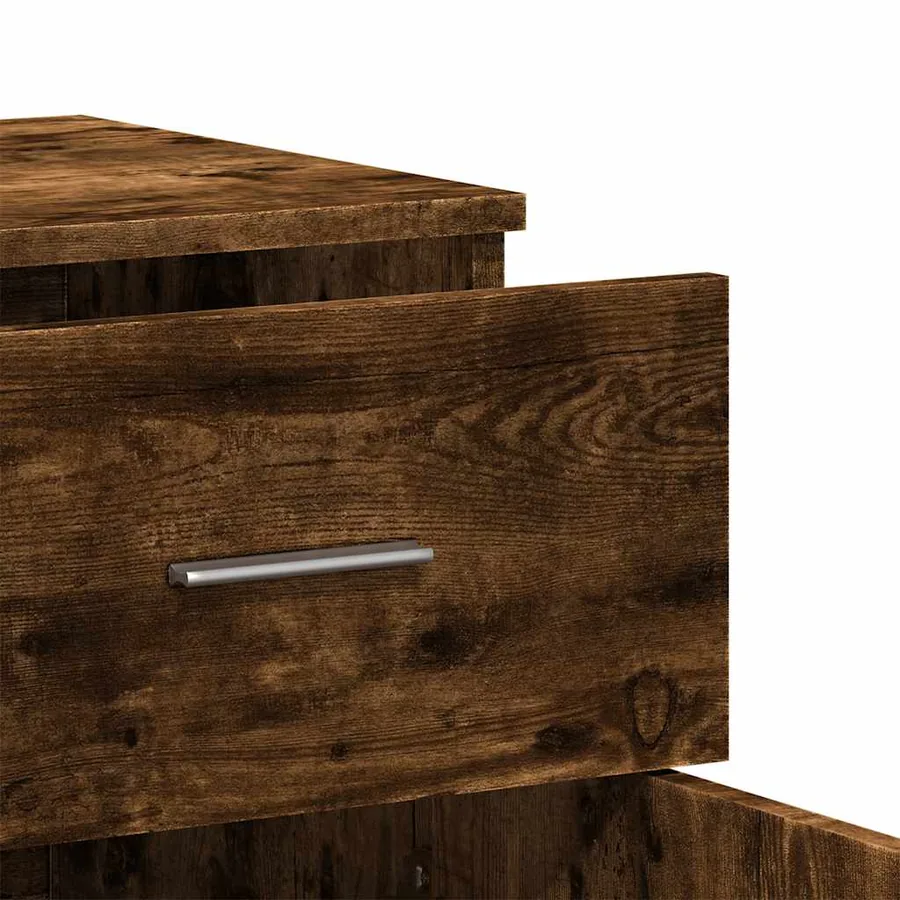 Buffets 2 pcs chêne fumé 79x38x80 cm bois d'ingénierie - 8