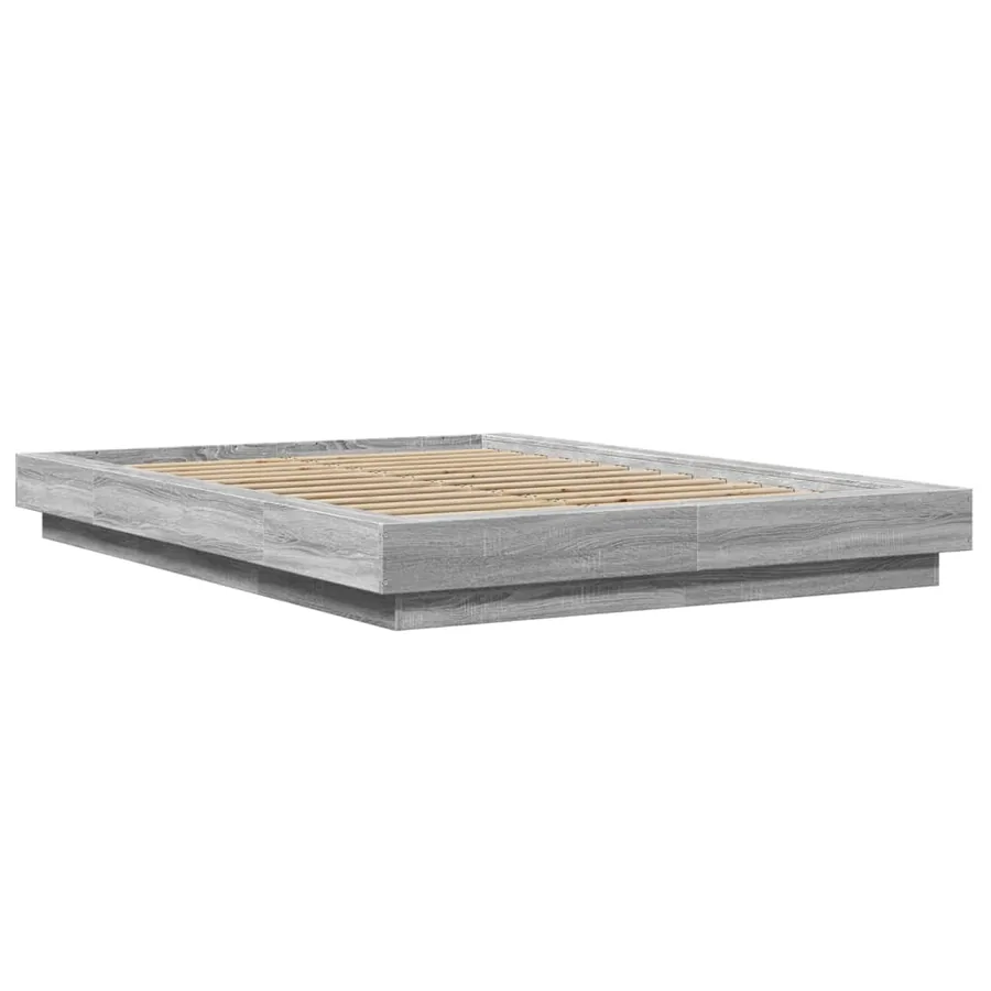Cadre de lit sans matelas sonoma gris 140x190 cm - 3