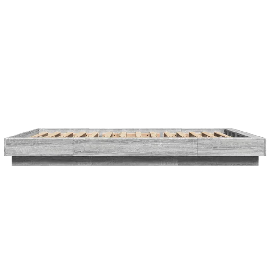 Cadre de lit sans matelas sonoma gris 140x190 cm - 5