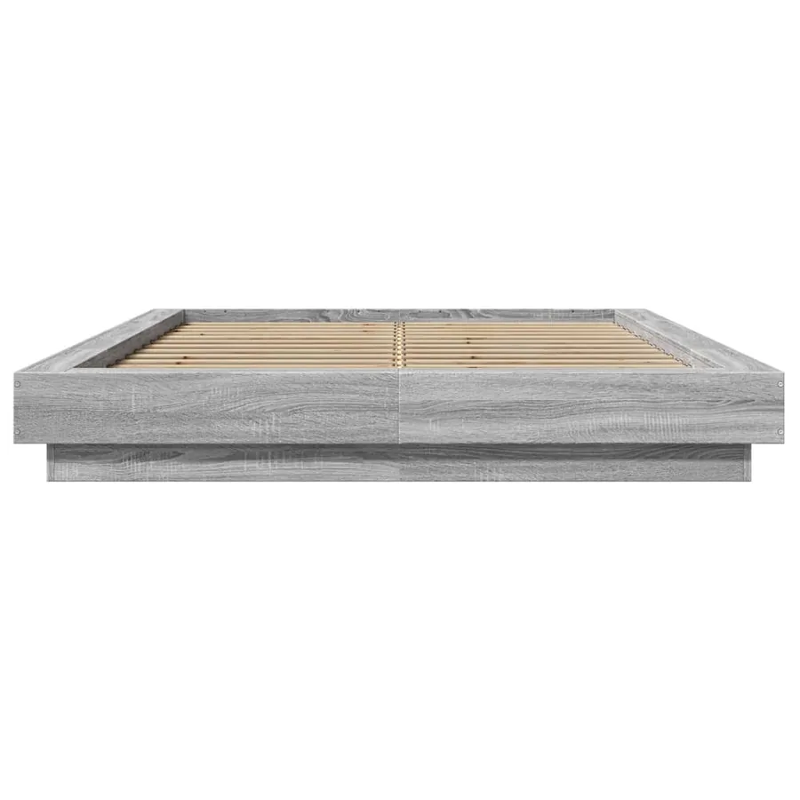 Cadre de lit sans matelas sonoma gris 120x190 cm - 4