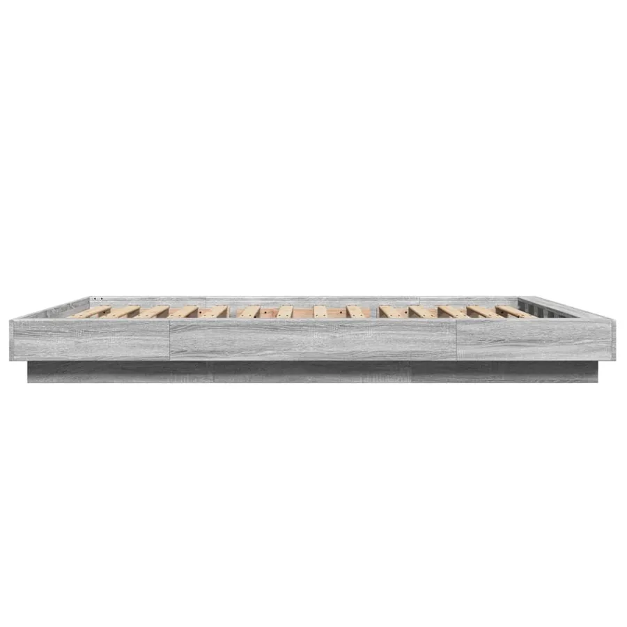 Cadre de lit sans matelas sonoma gris 120x190 cm - 5