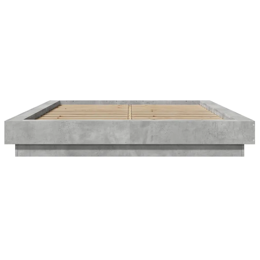 Cadre de lit sans matelas gris béton 120x190 cm - 4