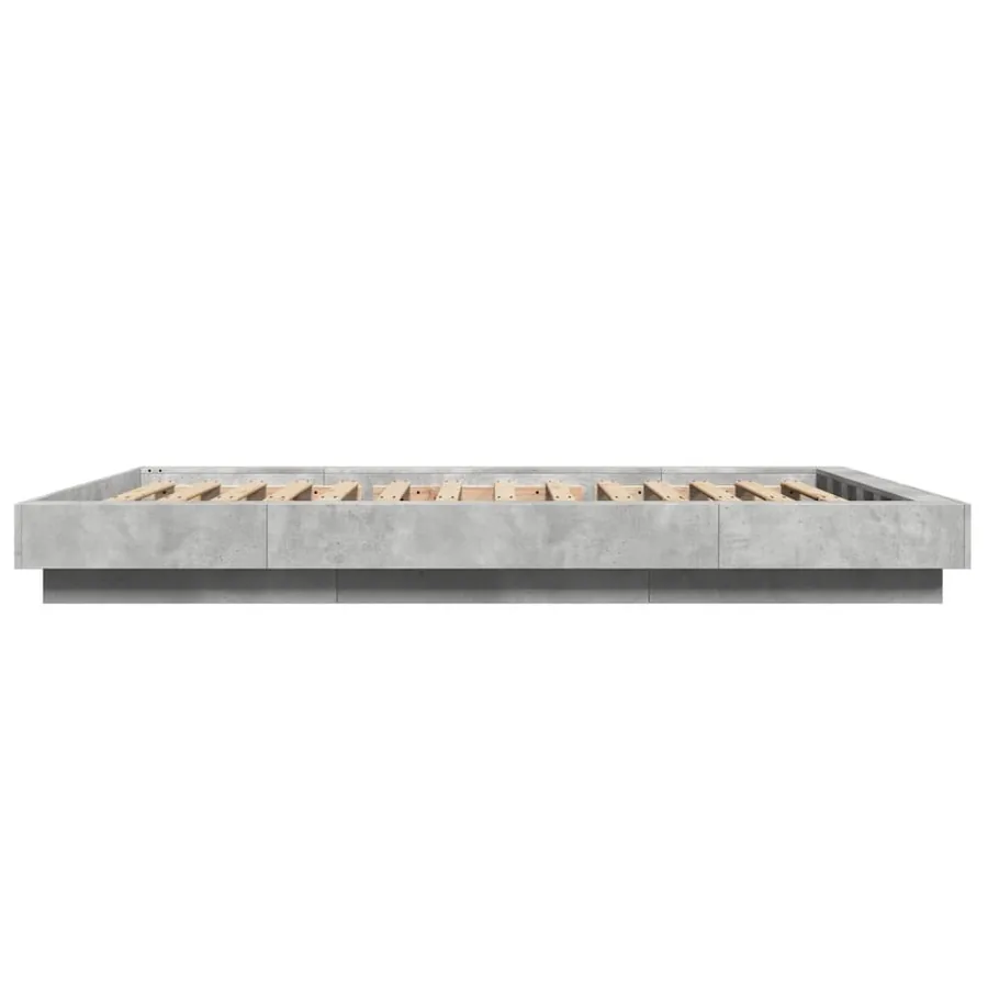 Cadre de lit sans matelas gris béton 120x190 cm - 5
