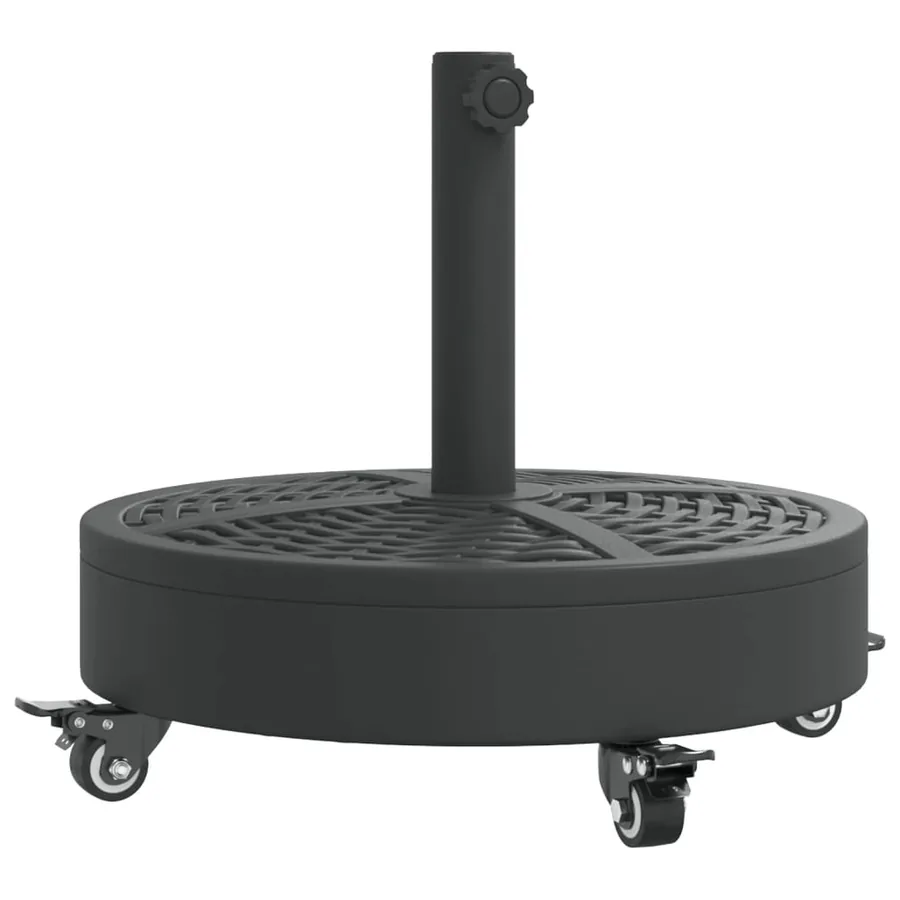 Base de parasol avec roues pour mâts Ø38 / 48 mm 27 kg rond - 2