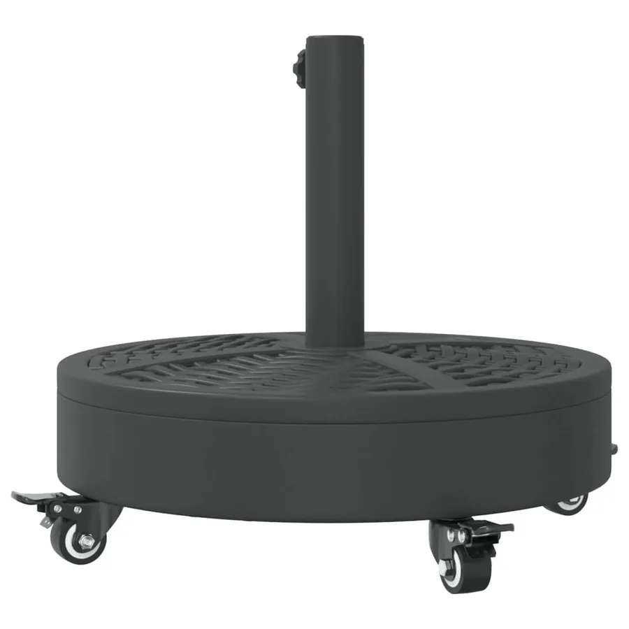 Base de parasol avec roues pour mâts Ø38 / 48 mm 27 kg rond - 6