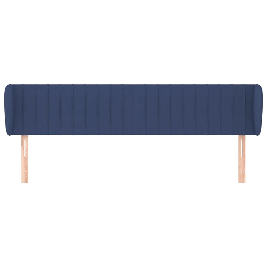Tête de lit avec oreilles Bleu 163x23x78/88 cm Tissu - 3